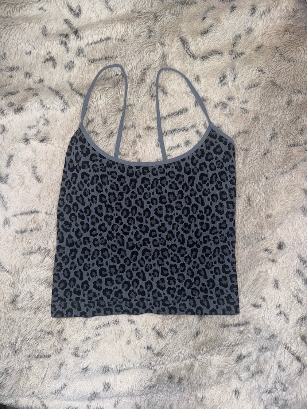cheetah leopard print y2k blue tank top